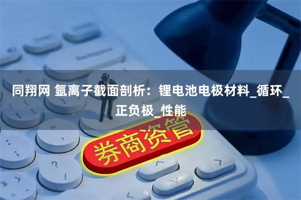 同翔网 氩离子截面剖析:锂电池电极材料_循环_正负极_性能